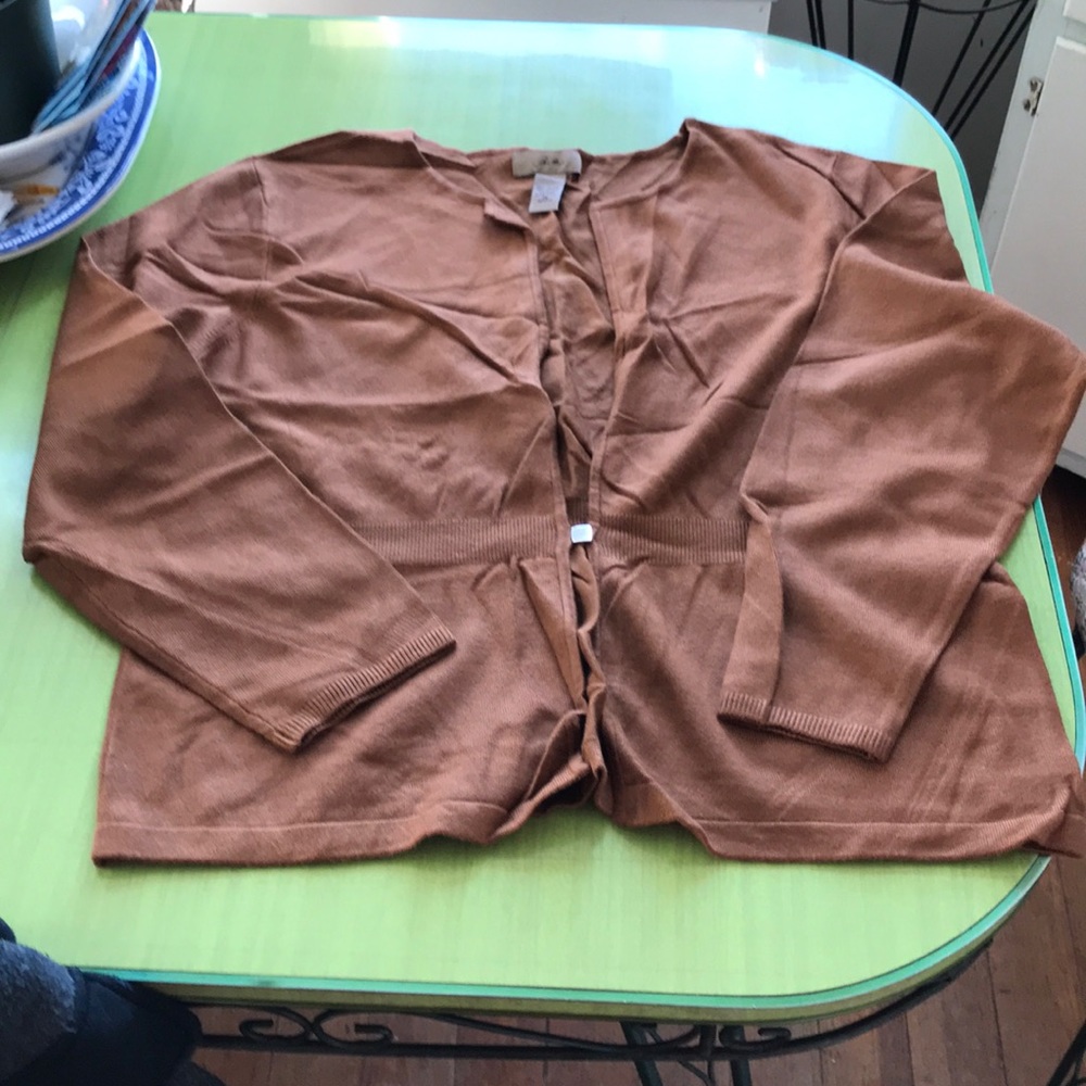 IE Sweater Top. Brown. XL Rayon/Nylon Blend NWT